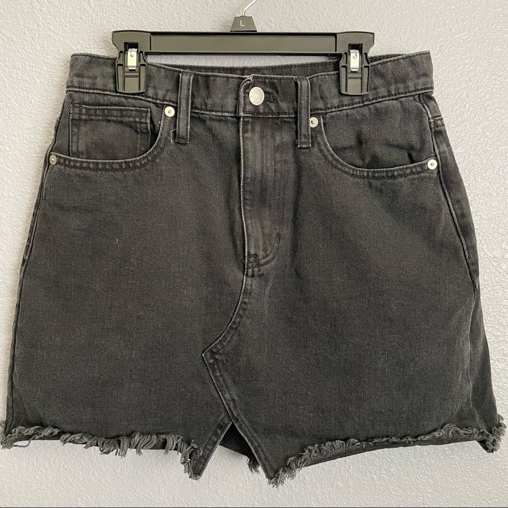 Madewell Rigid Denim A-line Skirt Black Size 26